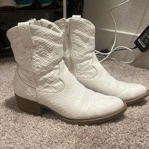 White cowboy boots